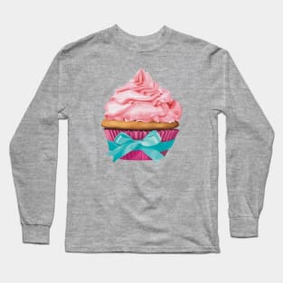 Muffin with pink topping Long Sleeve T-Shirt